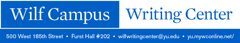 The Wilf Campus Writing Center Logo